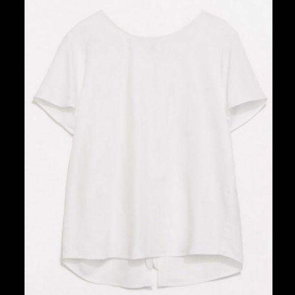 Zara Tie Back Short Sleeve Shirt - Picture 3 of 13